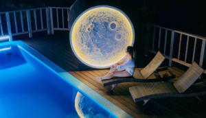 夜のプールとサウナ 夜のプールとサウナ