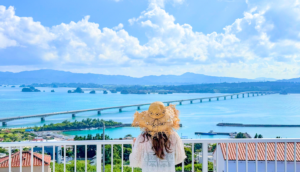 コテージからの古宇利大橋の景色 コテージからの古宇利大橋の景色